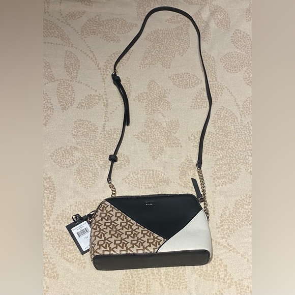 DKNY Color Block Monogram Dome Crossbody Bag - Picture 2 of 7
